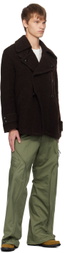 NVRFRGT Green Twisted Cargo Pants