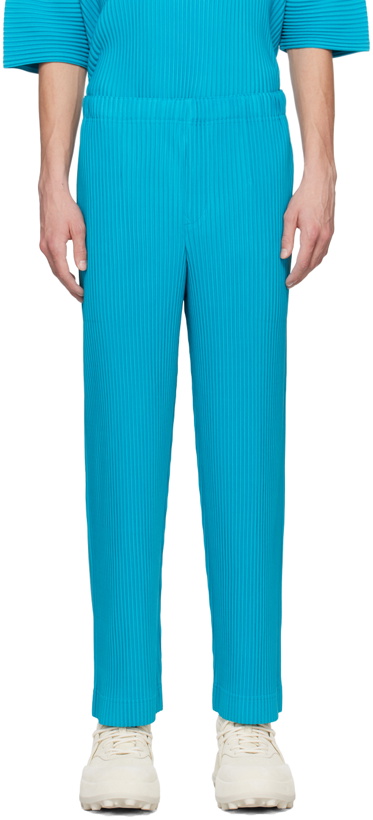 Photo: HOMME PLISSÉ ISSEY MIYAKE Blue Monthly Color March Trousers