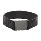 Hugo Black Leather E-Camu Bracelet