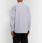 Comme des Garçons SHIRT - Zip-Trimmed Striped Cotton Shirt - Blue