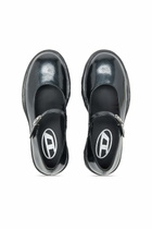 Diesel D-Hammer - Lugged Mary Jane flats in patent leather - Flats Womens in Black