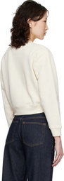 Maison Kitsuné Off-White 'Maison Kitsuné Paris' Cropped Sweatshirt