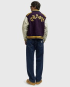 Needles Lettered Jacket - Wool Melton multi/purple Mens Bomber Jacket