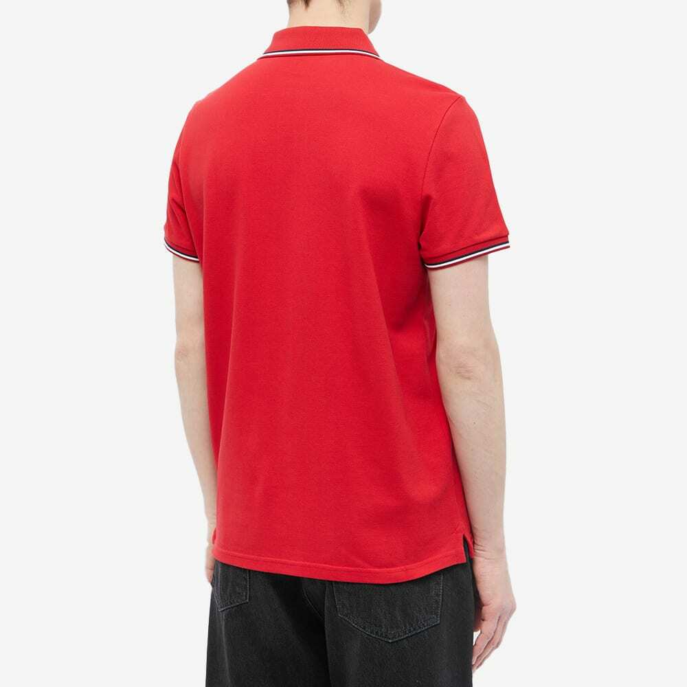 Moncler Men's Classic Logo Polo Shirt in Red