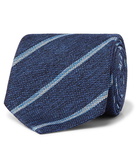 Brioni - 8cm Striped Silk-Jacquard Tie - Blue