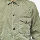 Save Khaki Men's Quiletd Shirt Jacket in Olive