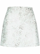 PAROSH - Lurex Jacquard Mini Skirt