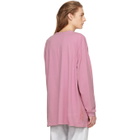 Some Ware SSENSE Exclusive Pink Long Sleeve Latex T-Shirt