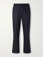 SEASE - Mindset Straight-Leg Wool-Flannel Drawstring Trousers - Blue