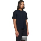 Thom Browne Navy Milano Cotton 4-Bar T-shirt