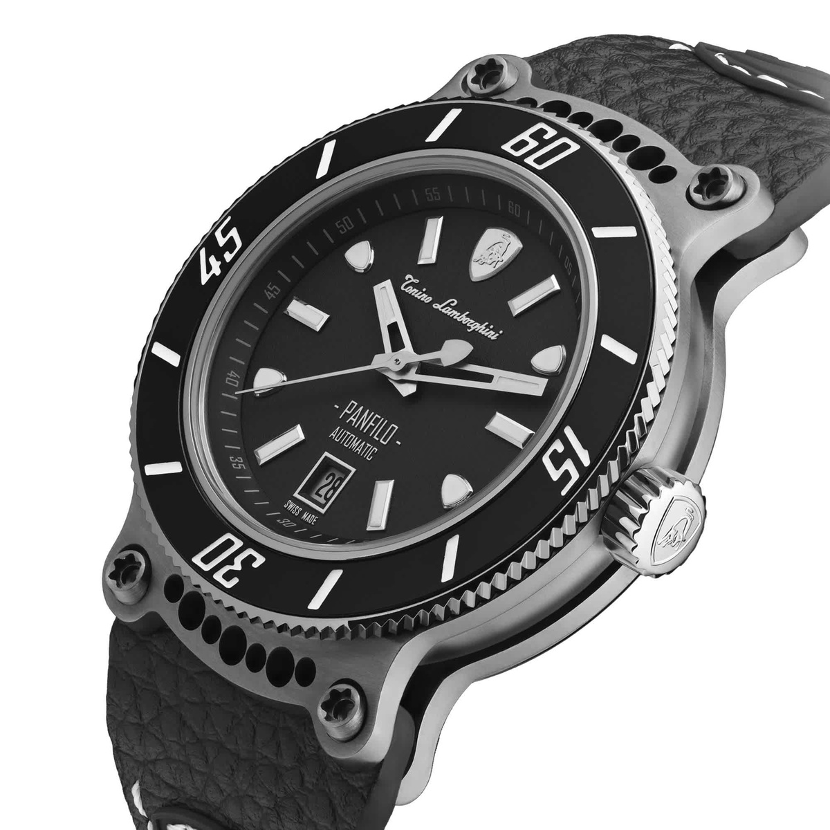 Tonino Lamborghini Panfilo Automatic Black Dial Mens Watch TLF-T03-1