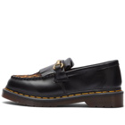 Dr. Martens Adrian Snaffle Loafer in Black Cambridge/Micro Leopard Hair On