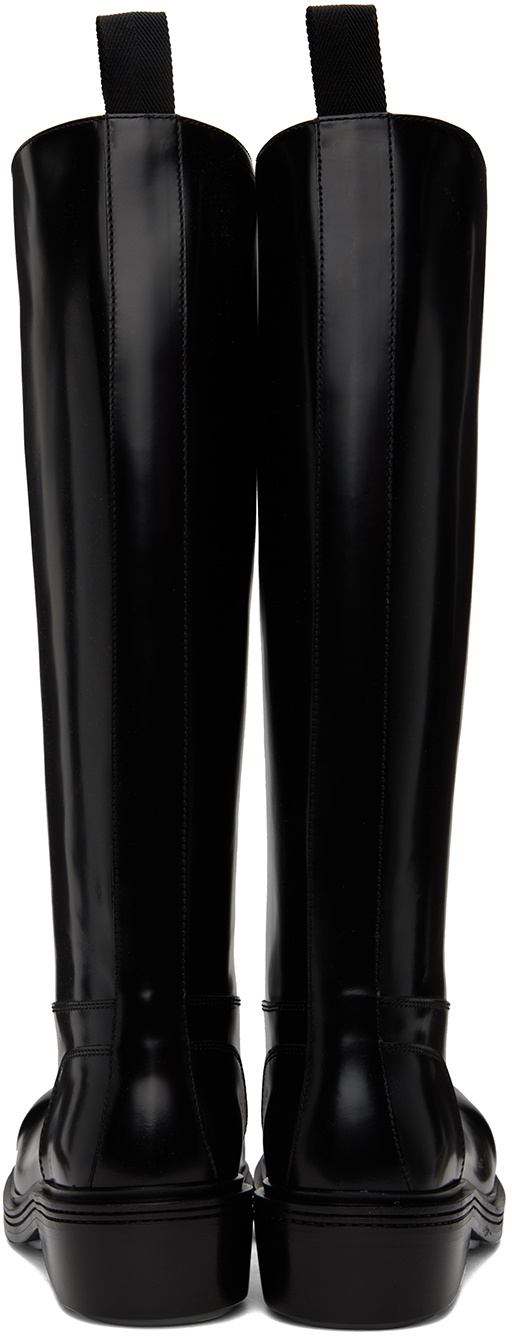 【関税&送料込】Bottega Veneta Fireman Shiny Leather Boots Bottega Veneta Black Fireman Boots Bottega Veneta