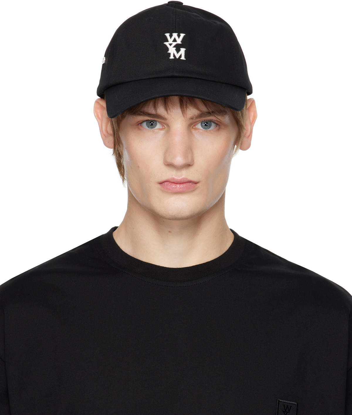 【WOOYOUNGMI】WYM Patch LOGO BALL CAP BLACK WOOYOUNGMI Black Silicone Logo Ball Cap Wooyoungmi