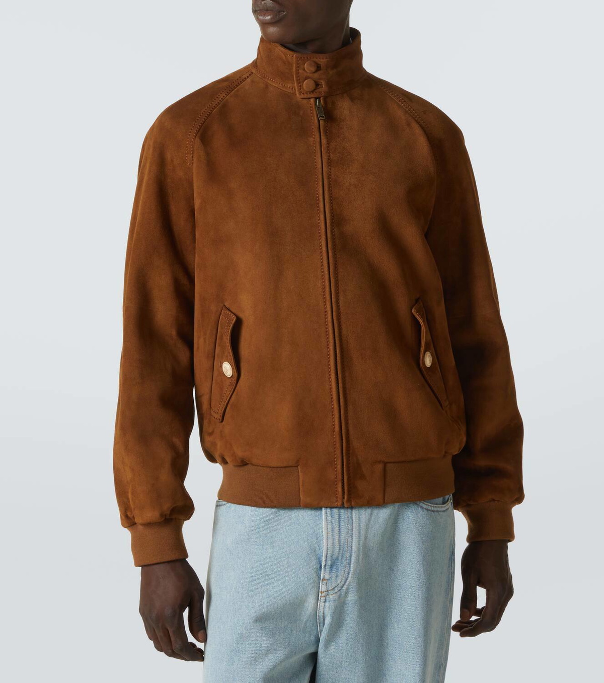 Valentino Suede bomber jacket