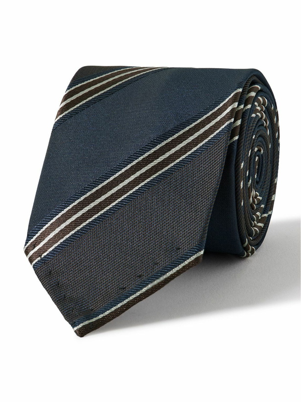 Photo: Lardini - 6cm Striped Silk-Gabardine Tie