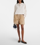 Prada Cotton piqué and jersey polo shirt
