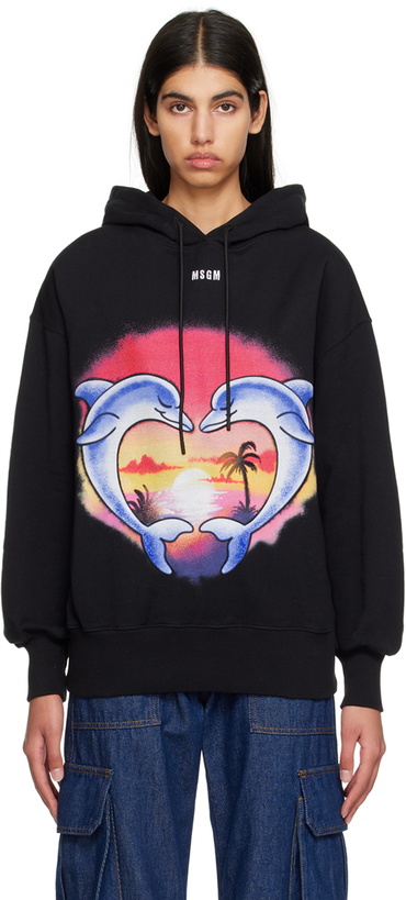 Photo: MSGM Black Dolphin Hoodie