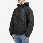 Gucci Men's Interlocking Logo Ripstop Jacket in Black