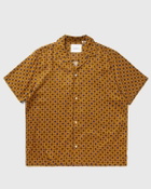 Les Deux Foulard AOP SS Shirt Brown Mens Shortsleefe