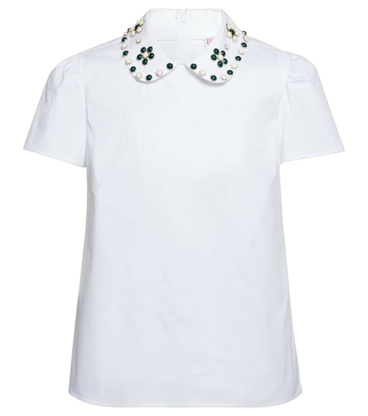 Photo: REDValentino Embellished cotton-blend shirt