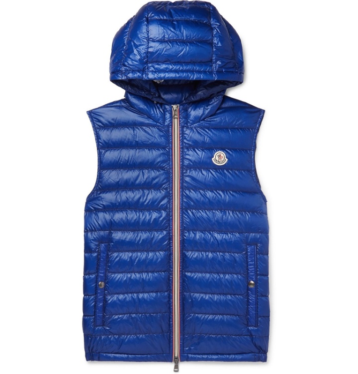 Photo: Moncler - Gien Quilted Shell Hooded Down Gilet - Blue