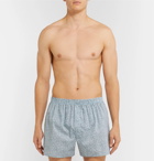 Sunspel - Printed Cotton Boxer Shorts - Men - Blue