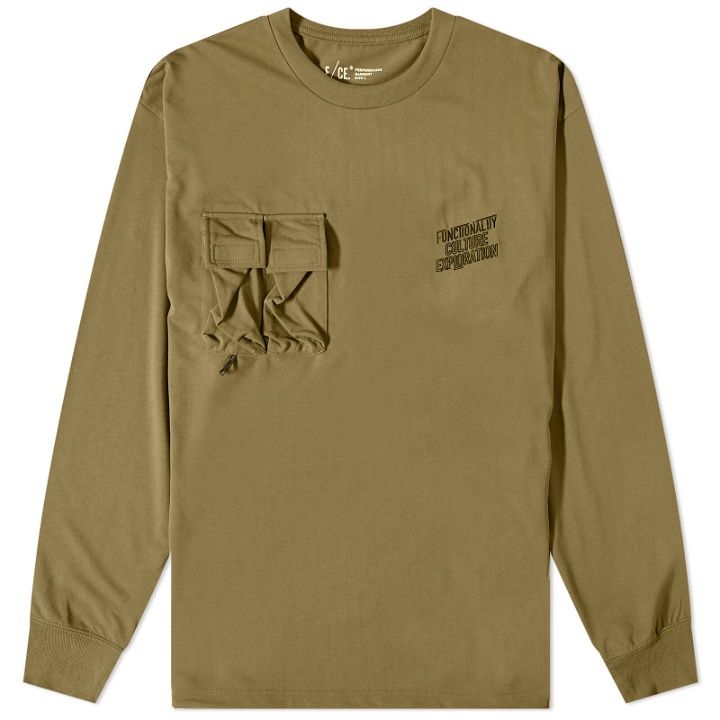 Photo: F/CE. Men's Long Sleeve Fast-Dry Utility T-Shirt in Olive