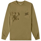 F/CE. Men's Long Sleeve Fast-Dry Utility T-Shirt in Olive