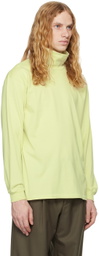 AURALEE Green Luster Plaiting Turtleneck