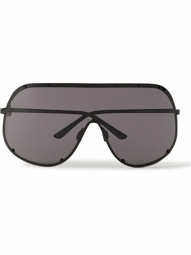 Photo: Rick Owens - Shield Aviator-Style Acetate Sunglasses