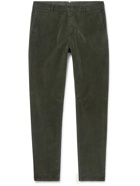 Altea - Milano Slim-Fit Tapered Cotton-Blend Corduroy Trousers - Green
