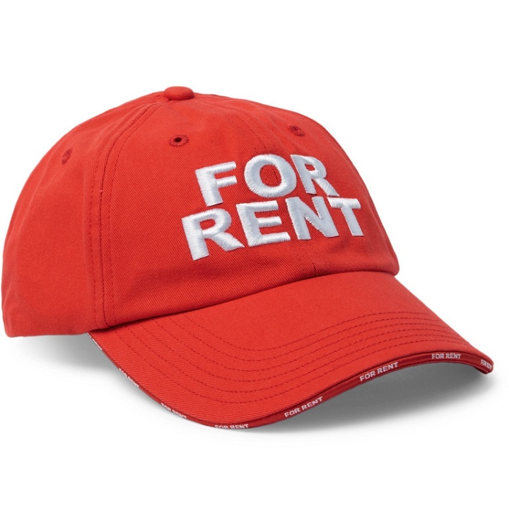 Photo: Vetements - Reebok Logo-Embroidered Cotton-Twill Baseball Cap - Red