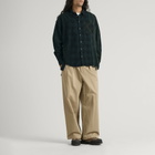 Needles Men's 7 Cuts Overdyed Flannel Shirt in Dark Green