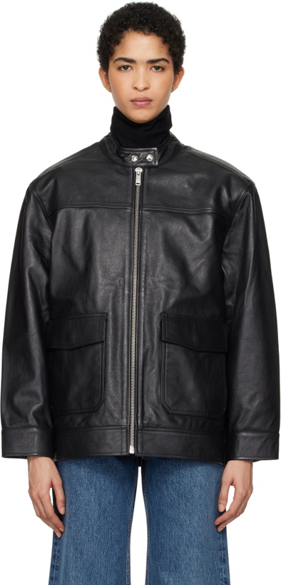 Photo: ANINE BING Black Henry Leather Jacket