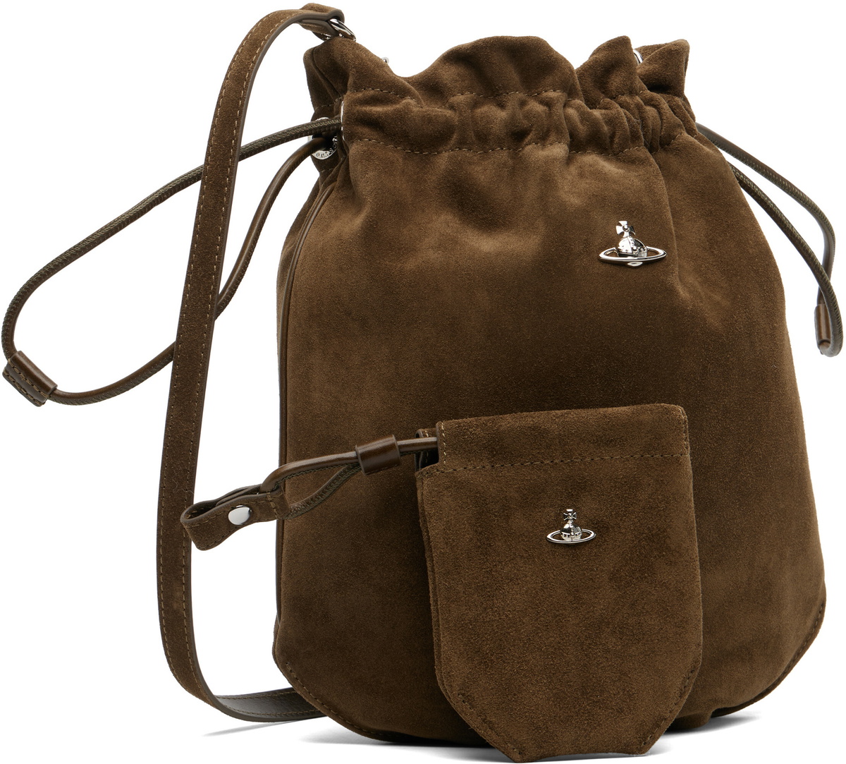 Vivienne Westwood Khaki Drawstring Pouch Bag