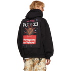 Vetements Black Oversized Russia Patchwork Hoodie
