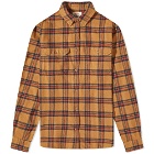 Fjällräven Men's Övik Heavy Flannel Shirt in Buckwheat Brown/Autumn Leaf