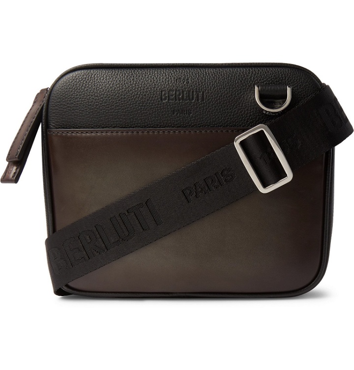 Photo: Berluti - Contraste Leather Messenger Bag - Brown