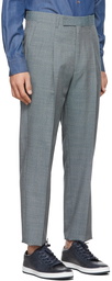 Paul Smith Grey Wool Blurred Check Trousers