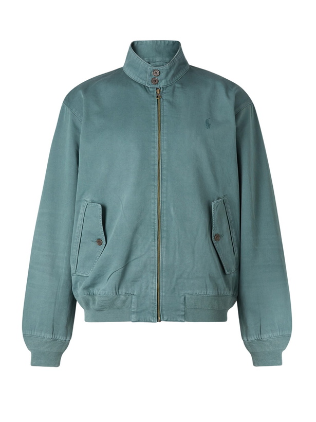 Photo: Polo Ralph Lauren - Bedford Logo-Embroidered Cotton-Twill Bomber Jacket - Green