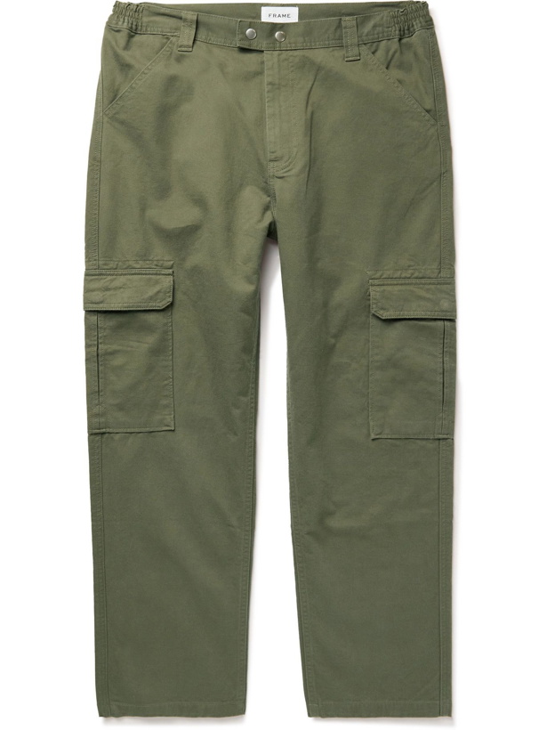 Photo: FRAME - Cotton-Twill Cargo Trousers - Green