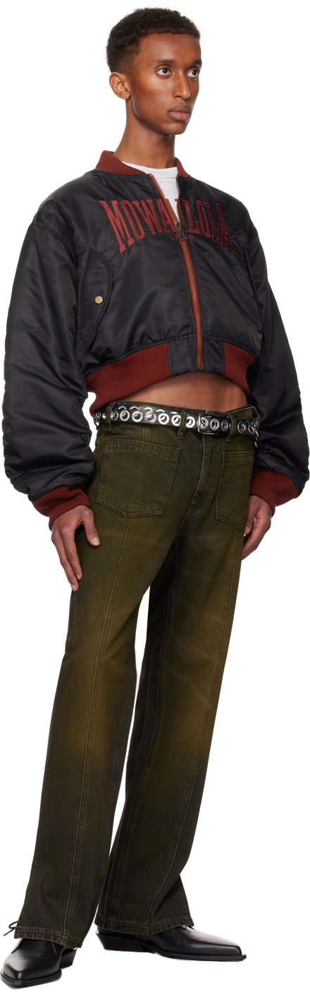 Mowalola Black Tyson Reversible Bomber Jacket