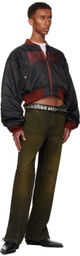 Mowalola Black Tyson Reversible Bomber Jacket