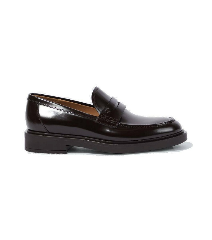 Photo: Gianvito Rossi Harris leather penny loafers