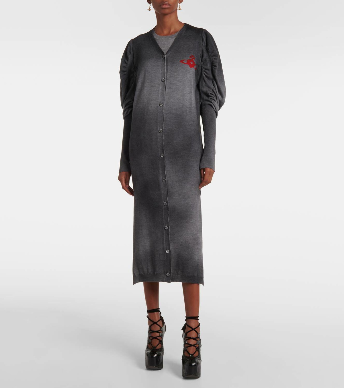 Vivienne Westwood Orb ruched wool sweater dress Vivienne Westwood