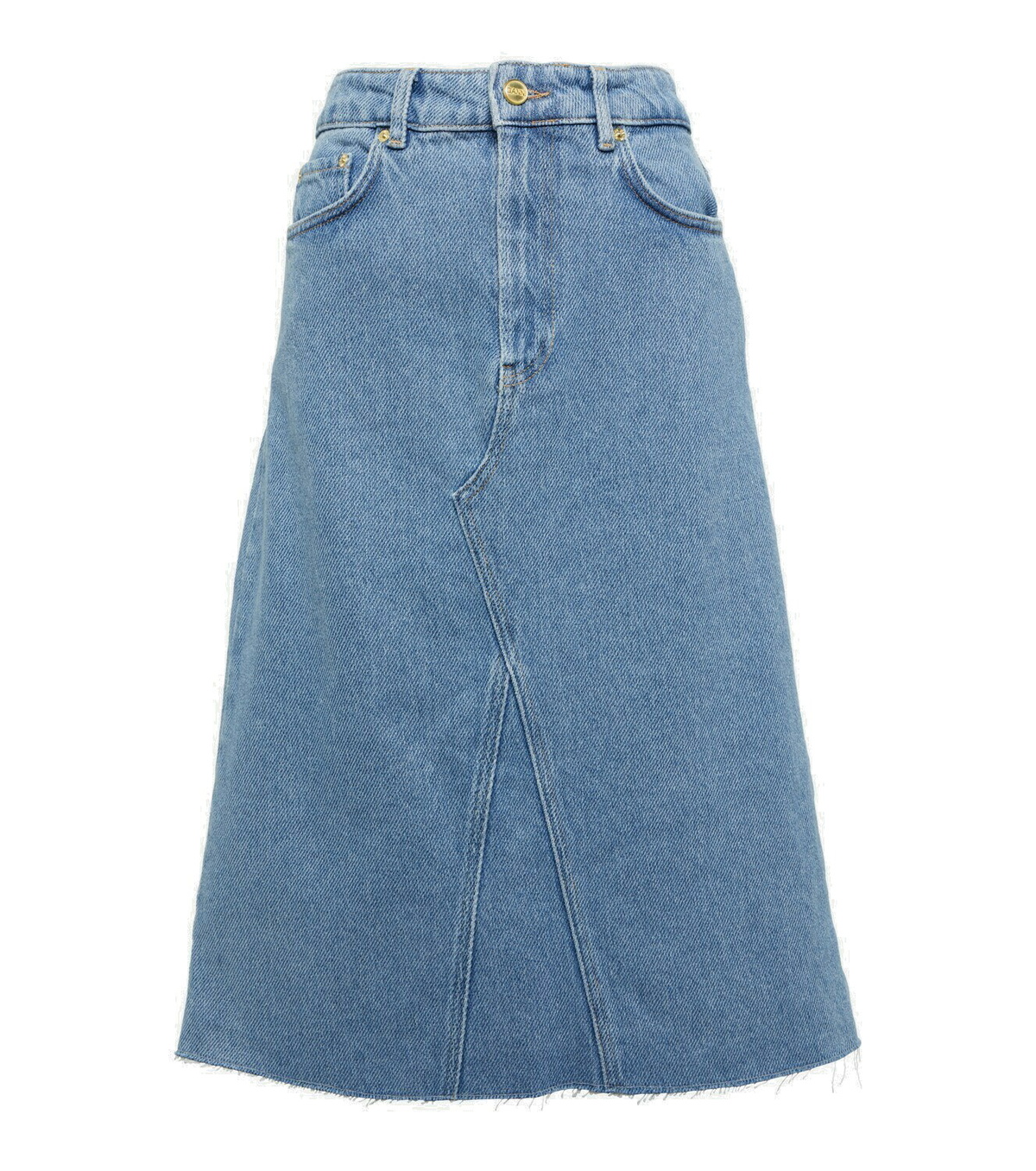 Ganni Denim midi skirt GANNI