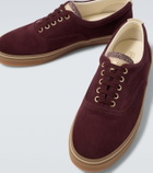 Brunello Cucinelli Leather-trimmed suede sneakers