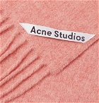 Acne Studios - Canada Skinny Fringed Mélange Wool Scarf - Pink