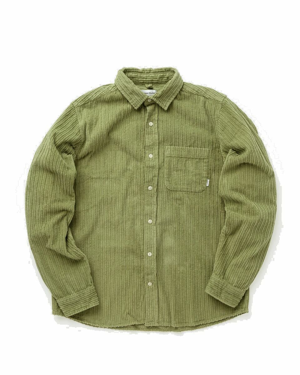 Photo: Edmmond Studios French Cord Shirt Green - Mens - Longsleeves